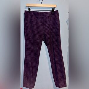 Express Columnist Patterned Dress Pants Navy Pink Size 6